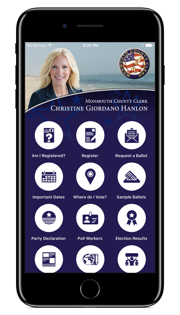Info Grove App Monmouth County Clerk Candidate Features Page