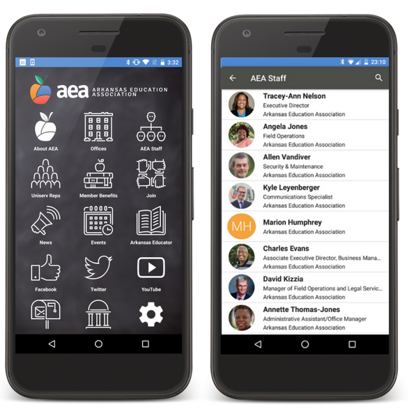Info Grove App Arkansas Education Association Features and Staff Directory
