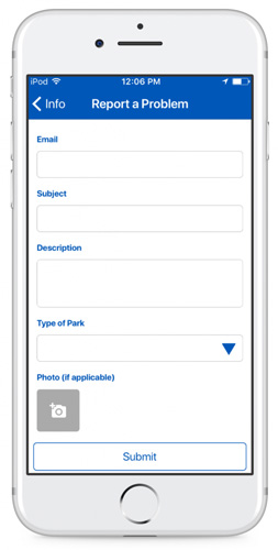 Info Grove App City Mobile Report a Problem Form