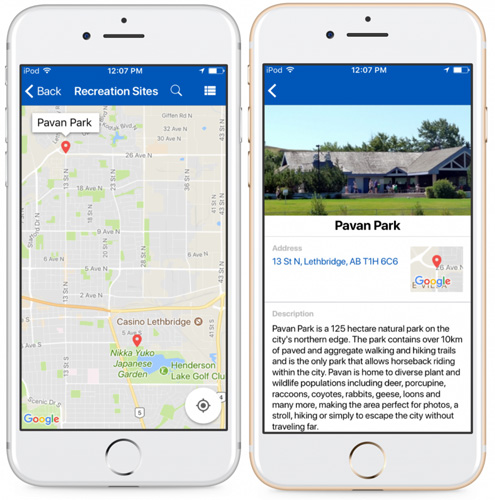 Info Grove App City Things to Do Map and Business Details