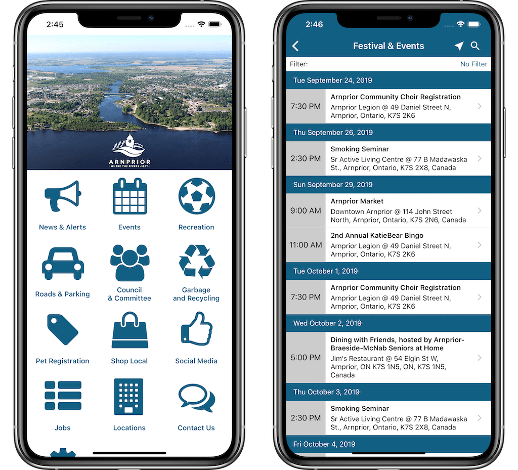 Town of Arnprior Info Grove Mobile Apps for Cities, Towns, and