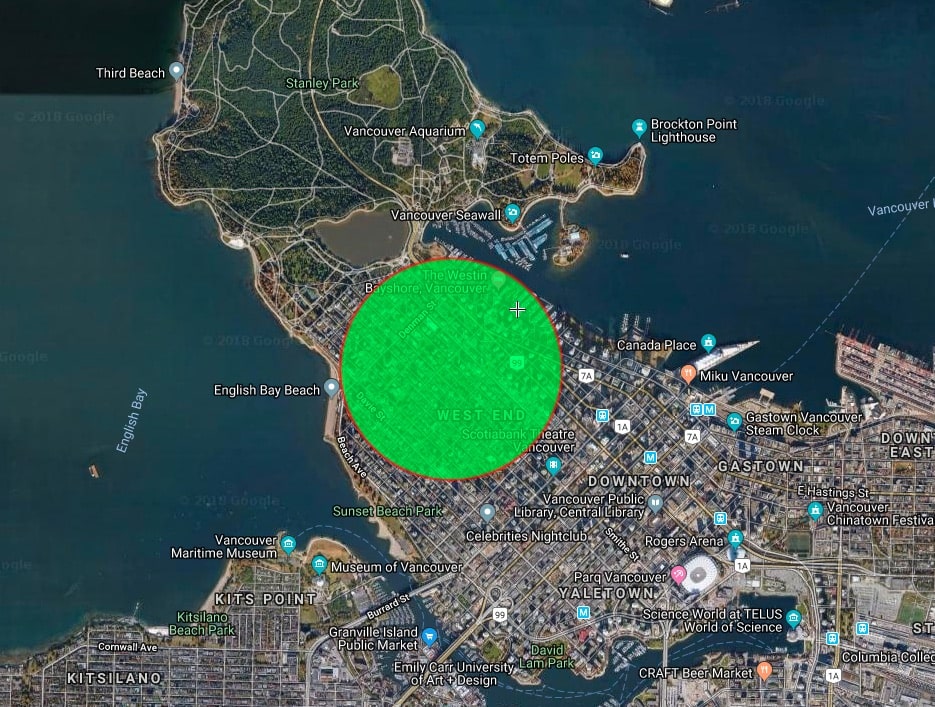 Info Grove App Map IMage Vancouver Island GeoFence