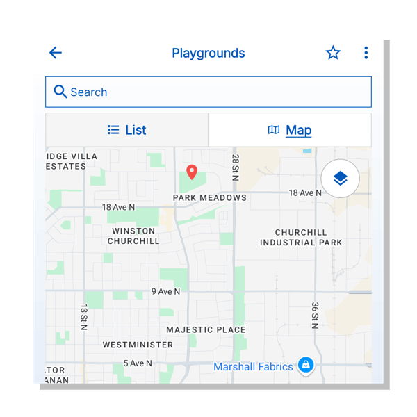 Info Grove 5 UI List Map