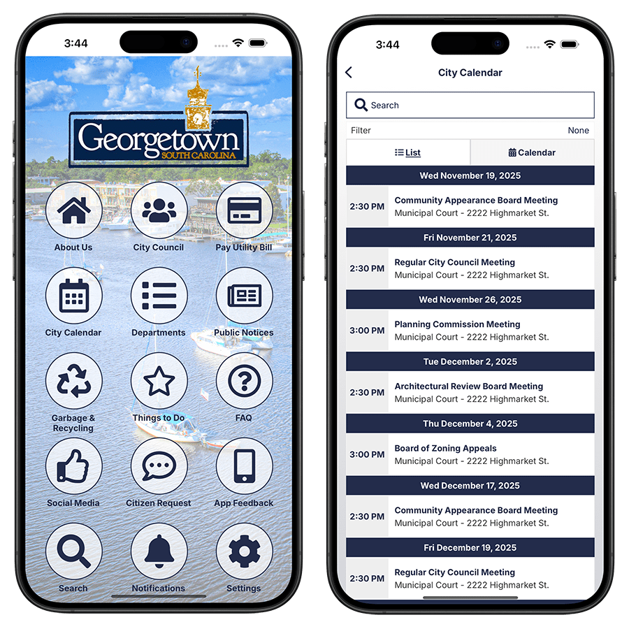 Info Grove - Georgetown - Mobile app pair