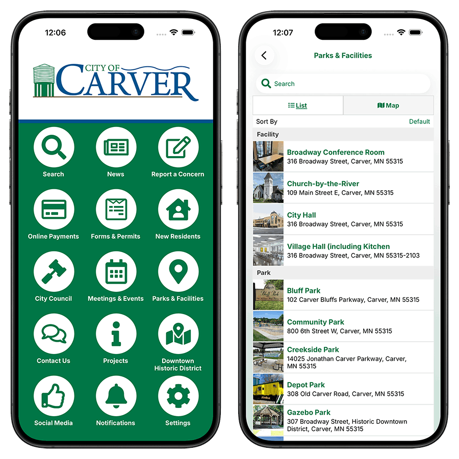 Info Grove City of Carver Pair